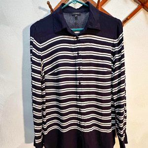 Talbots Blue and White Striped Tunic